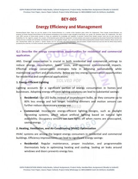 IGNOU BEY-005 Solved Assignment 2025 English Medium