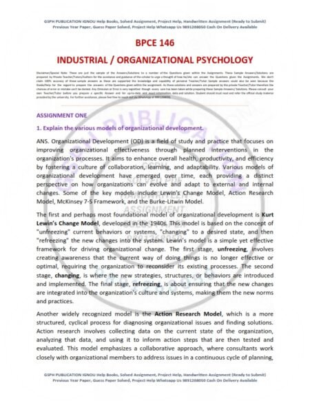 IGNOU BPCE-146 Solved Assignment 2024-25 English Medium