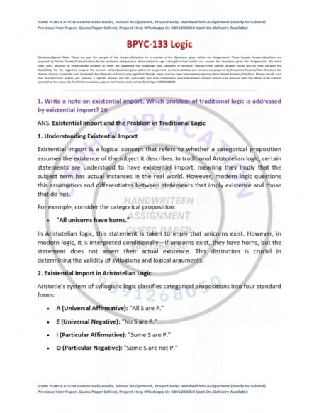 IGNOU BPYC-133 Solved Assignment 2025 English Medium - Image 4