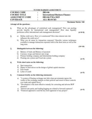 IGNOU IBO-06 Solved Assignment 2025 English Medium(PGDIBO)