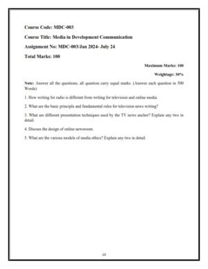 IGNOU MDC-003 Solved Assignment 2024 English Medium