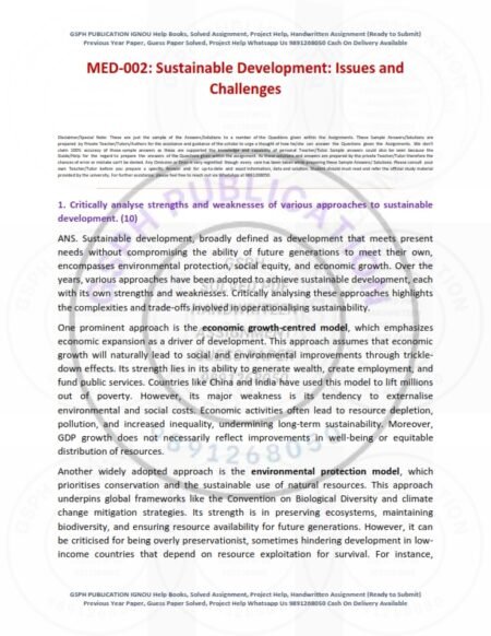 IGNOU MED-002 Solved Assignment 2025 English Medium