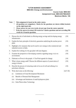 IGNOU MED-003 Solved Assignment 2025 English Medium