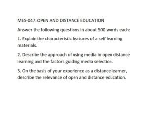 IGNOU MES-047 Solved Assignment 2025 English Medium