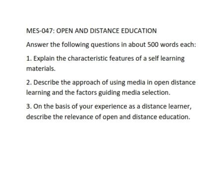 IGNOU MES-047 Solved Assignment 2025 English Medium