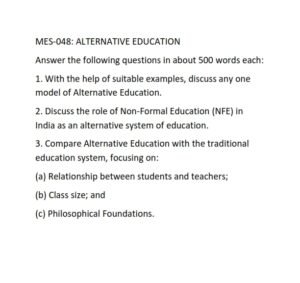 IGNOU MES-048 Solved Assignment 2025 English Medium