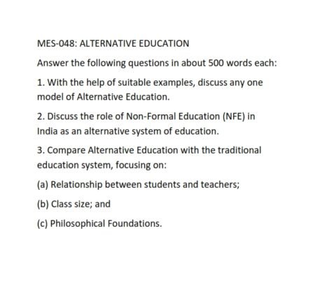 IGNOU MES-048 Solved Assignment 2025 English Medium
