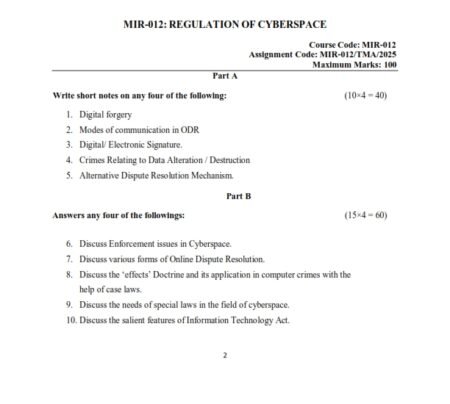 IGNOU MIR-012 Solved Assignment 2025 English Medium