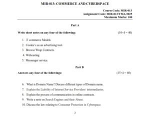 IGNOU MIR-013 Solved Assignment 2025 English Medium