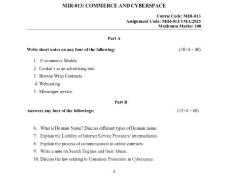 IGNOU MIR-013 Solved Assignment 2025 English Medium