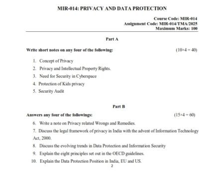 IGNOU MIR-014 Solved Assignment 2025 English Medium