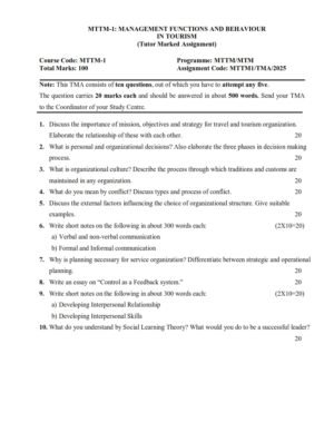 IGNOU MTTM-01 Solved Assignment 2025 English Medium