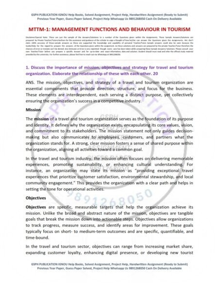 IGNOU MTTM-01 Solved Assignment 2025 English Medium