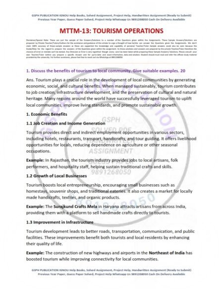 IGNOU MTTM-13 Solved Assignment 2025 English Medium