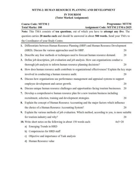 IGNOU MTTM-02 Solved Assignment 2025 English Medium