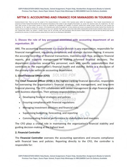 IGNOU MTTM-05 Solved Assignment 2025 English Medium
