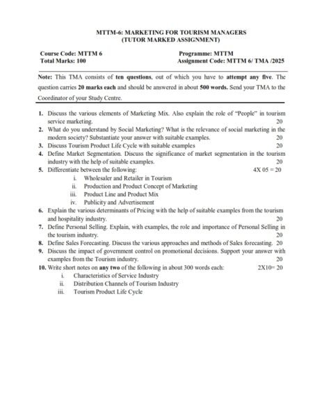 IGNOU MTTM-06 Solved Assignment 2025 English Medium