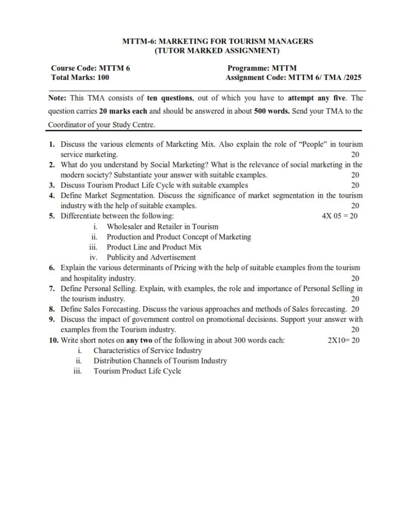 IGNOU MTTM-06 Solved Assignment 2025 English Medium