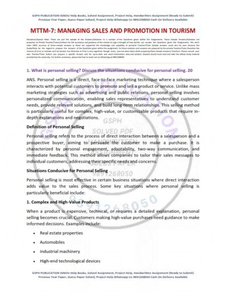 IGNOU MTTM-07 Solved Assignment 2025 English Medium