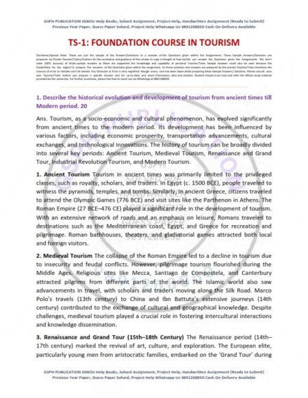 IGNOU TS-01 Solved Assignment 2025 English Medium