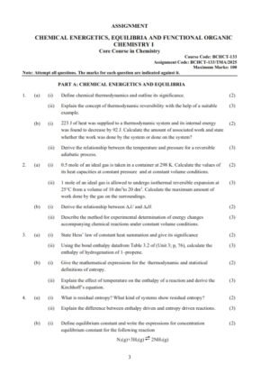 IGNOU BCHCT-133 Solved Assignment 2025 English Medium