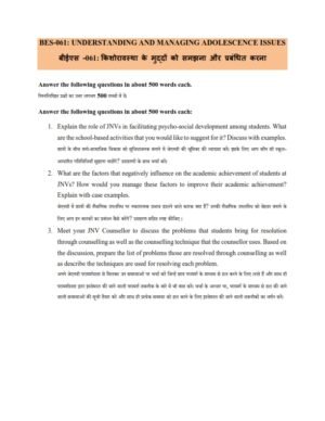 IGNOU BES-061 Solved Assignment 2025 Hindi Medium