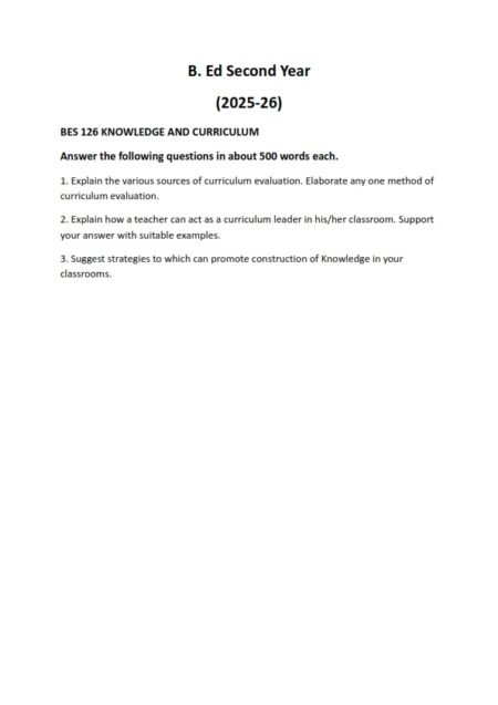 IGNOU BES-126 Solved Assignment 2025-26 English Medium