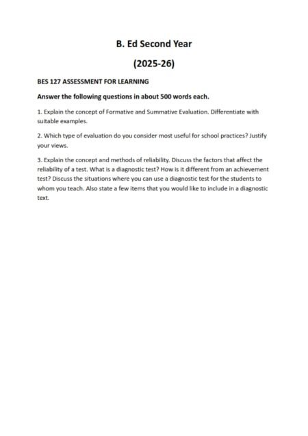 IGNOU BES-127 Solved Assignment 2025-26 English Medium