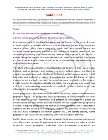 IGNOU BGCCT-132 Solved Assignment 2025 English Medium