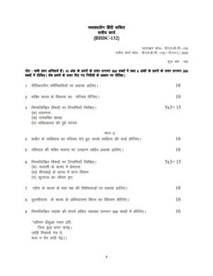 IGNOU BHDC-132 Solved Assignment 2025 English Medium
