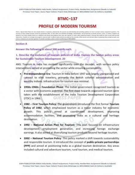 IGNOU BTMC-137 Solved Assignment 2025 English Medium