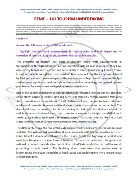 IGNOU BTME-141 Solved Assignment 2025 English Medium