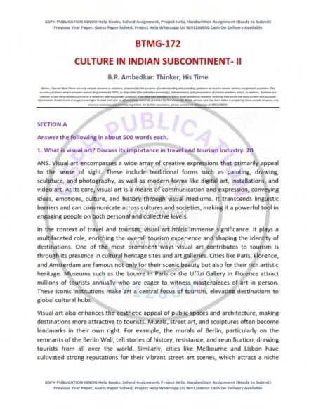 IGNOU BTMG-172 Solved Assignment 2025 English Medium