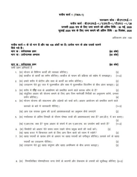 IGNOU DNHE-001 Solved Assignment 2025 Hindi Medium