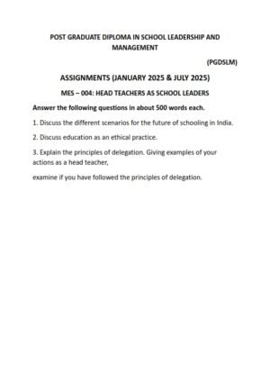 IGNOU MES-004 Solved Assignment 2025 English Medium