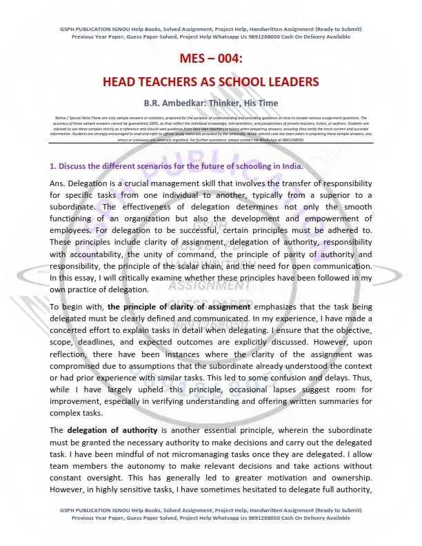 IGNOU MES-004 Solved Assignment 2025 English Medium