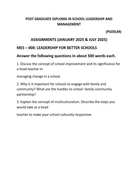 IGNOU MES-008 Solved Assignment 2025 English Medium