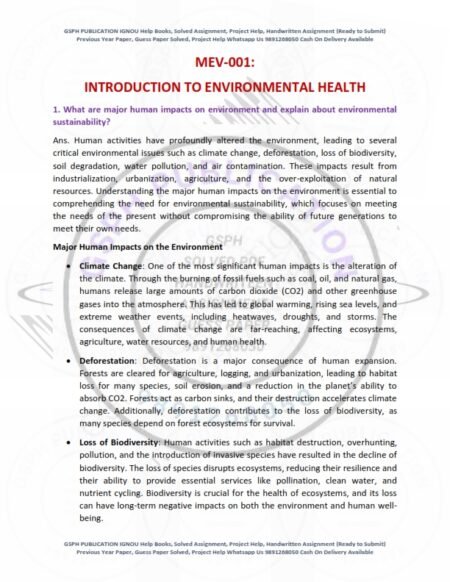 IGNOU MEV-001 Solved Assignment 2025 English Medium