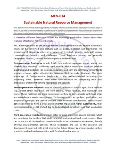 IGNOU MEV-014 Solved Assignment 2025-26 English Medium