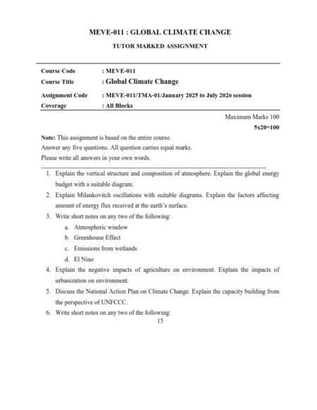 IGNOU MEVE-011 Solved Assignment 2025 English Medium