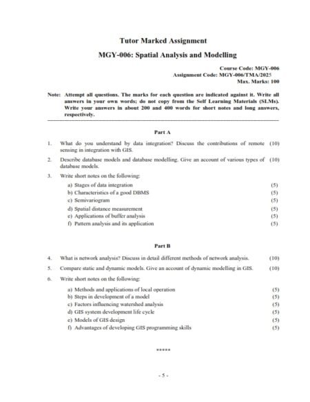 IGNOU MGY-006 Solved Assignment 2025 English Medium