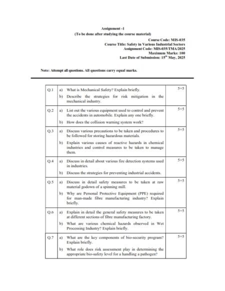 IGNOU MIS-035 Solved Assignment 2025 English Medium
