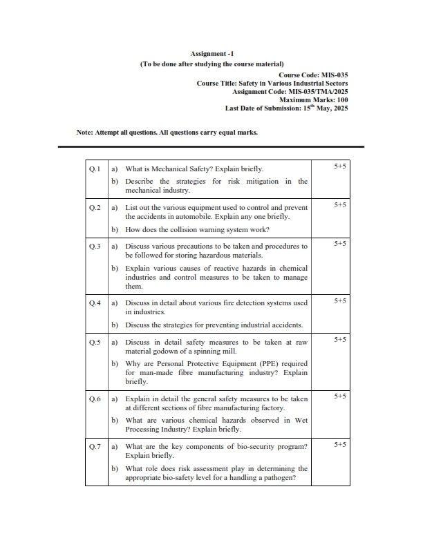 IGNOU MIS-035 Solved Assignment 2025 English Medium