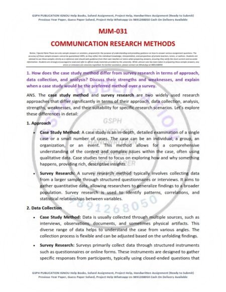 IGNOU MJM-31 Solved Assignment 2025 English Medium