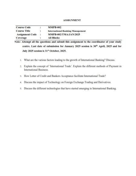 IGNOU MMPB-002 Solved Assignment 2025