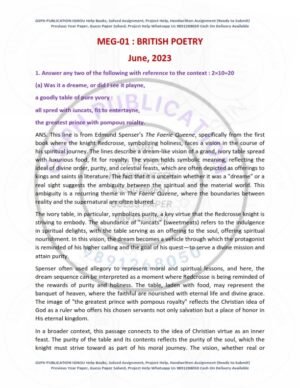 IGNOU MEG-01 Previous Year Solved Question Paper English Medium (JUNE 2023)