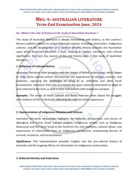 IGNOU MEG-09 Previous Year Solved Question Paper English Medium (JUNE 2024)
