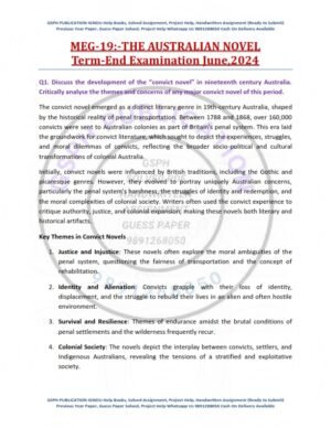 IGNOU MEG-019 Previous Year Solved Question Paper English Medium (JUNE 2024)