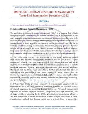 IGNOU MMPC-002 Previous Year Solved Question Paper English Medium (December-2022)