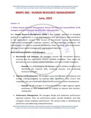 IGNOU MMPC-002 Previous Year Solved Question Paper English Medium (June-2023)